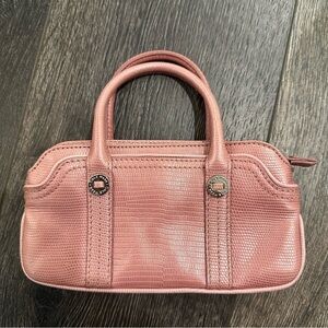 Cole Haan mini bag baguette 8” x 4” pink wallet bag pearlescent